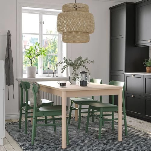 Обеденный набор - RÖNNINGE /RÖNNINGE  IKEA/  РЁННИНГЕ  ИКЕА,  75х90 см, под беленый дуб/зеленый (изображение №2)