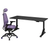 Игровой стол и стул - IKEA UPPSPEL/STYRSPEL, черный, 180х80 см, УППСПЕЛ/СТИРСПЕЛ ИКЕА