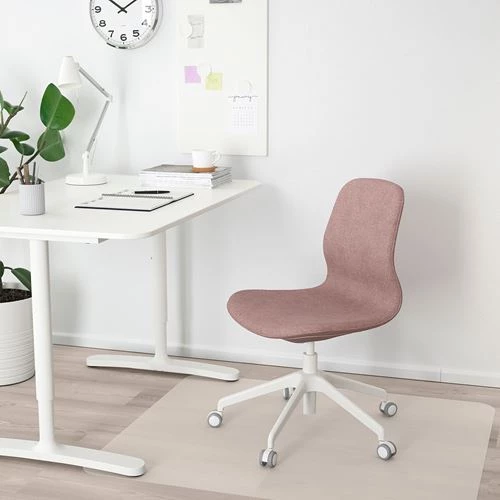 Офисный стул - IKEA LÅNGFJÄLL/LANGFJALL,  68x68x92см, розовый, ЛОНГФЬЕЛЛЬ ИКЕА (изображение №2)