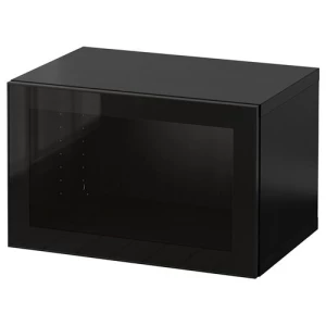 Настенный шкаф - IKEA BESTÅ/BESTA, 60x42x38 см, черный, БЕСТО ИКЕА