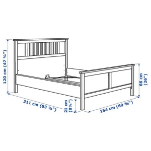 Двуспальная кровать HEMNES/LÖNSET, 140x200 см, Хемнэс/Лонсет ИКЕА