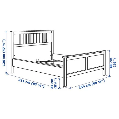 Комплект мебели д/спальни  - IKEA HEMNES, белый, 200x140см, ХЕМНЭС ИКЕА (изображение №9)