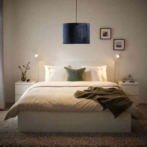 Абажур - IKEA MOLNSKIKT/МОЛЬНСКИКТ ИКЕА, 31х42 см, синий (изображение №3)