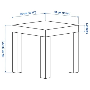 Приставной столик - LACK IКЕА/ ЛАКК ИКЕА, 35х35х35 см, белый