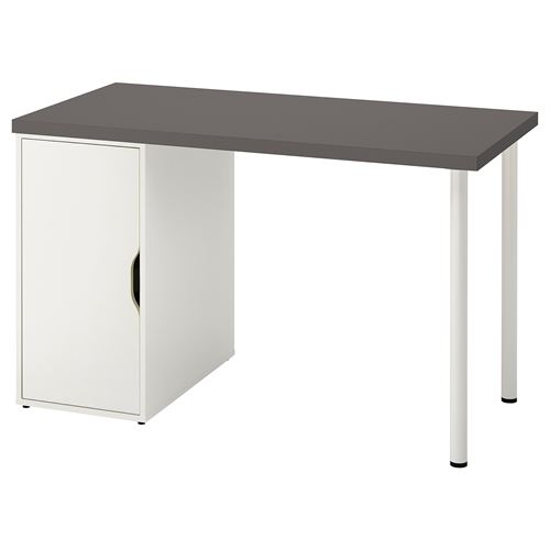 Письменный стол с ящиком - IKEA ALEX, 120x60 см, темно-серый/белый, АЛЕКС ИКЕА