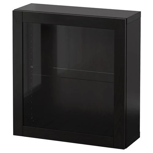 Навесной шкаф - IKEA BESTÅ/BESTA, 60x22x64 см, черный, БЕСТО ИКЕА (изображение №1)