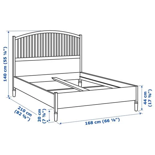 Кровать -TYSSEDAL/LINDBÅDEN/ LINDBАDEN IKEA/ ТИССЕДАЛЬ/ЛИНДБОДЕН   ИКЕА, 160x200 см, белый (изображение №10)