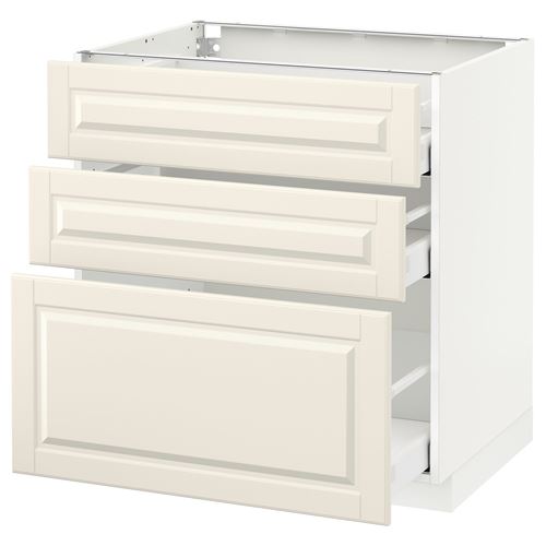 Напольный шкаф с 3 ящиками - IKEA METOD/MAXIMERA, 80х60 см, белый МЕТОД/МАКСИМЕРА ИКЕА