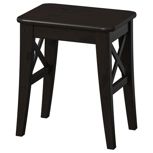 Табурет деревянный - IKEA INGOLF/ИНГОЛЬФ ИКЕА, 45х40х30 см, черный
