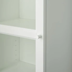 Книжный шкаф со стеклянной дверью - BILLY/OXBERG IKЕA/БИЛЛИ/ОКСБЕРГ ИКЕА, 40х42х202 см, белый