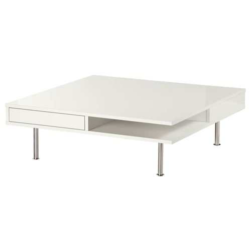 Журнальный стол - IKEA ИКЕА TOFTERYD, 95х95х31 см, глянцевый белый