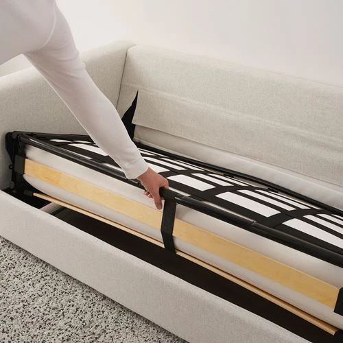 Диван-кровать 3-местный - IKEA VIMLE, 261х98/241х83 см, бежевый, ВИМЛЕ ИКЕА (изображение №5)