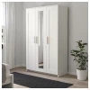 Шкаф платяной 3-дверный - IKEA BRIMNES, 117х190 см, белый, БРИМНЭС/БРИМНЕС ИКЕА (изображение №10)