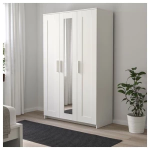 Шкаф платяной 3-дверный - IKEA BRIMNES, 117х190 см, белый, БРИМНЭС/БРИМНЕС ИКЕА