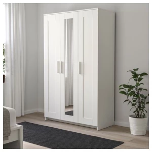 Шкаф платяной 3-дверный - IKEA BRIMNES/БРИМНЭС/БРИМНЕС ИКЕА, 117х190 см, белый,