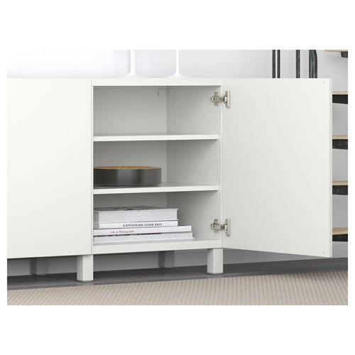 Комбинация для хранения - IKEA BESTÅ/BESTA/БЕСТА/БЕСТО ИКЕА, 180x40x74 см, белый, (изображение №6)