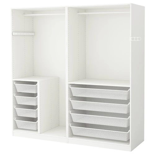Гардероб - IKEA PAX, 200x58x201 см, белый ПАКС ИКЕА (изображение №1)