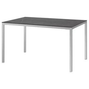 Стол обеденный - IKEA TORSBY, 135х85х75 см, черный/металлик, ТОРСБИ ИКЕА