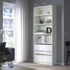 Открытый книжный шкаф - BILLY IKEA/БИЛЛИ ИКЕА, 28х80х202 см, белый (изображение №2)