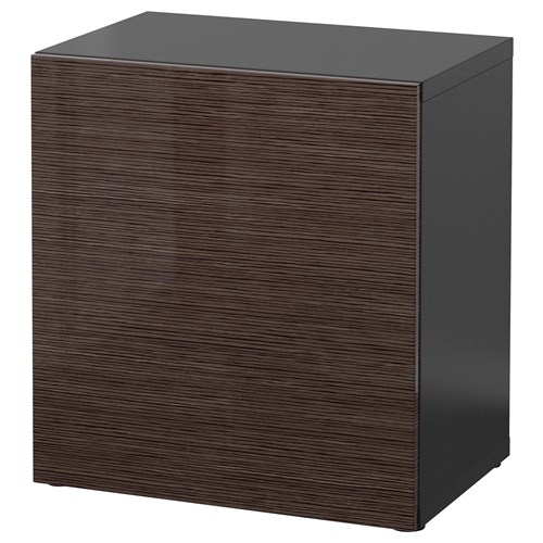 Стеллаж - IKEA BESTÅ/BESTA, 60x40x64 см, коричневый, Бесто ИКЕА