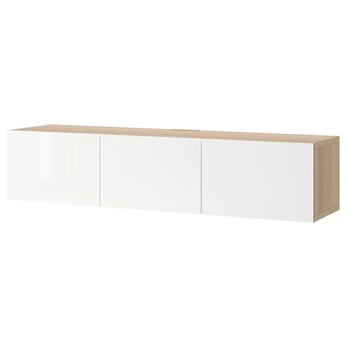 Тумба под ТВ - IKEA BESTÅ/BESTA, 180x42x38 см, белый, Бесто ИКЕА (изображение №1)