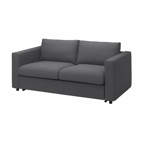 Диван-кровать 2-местный - IKEA VIMLE, 190х98х83 см, серый/белый, ВИМЛЕ ИКЕА (изображение №1)