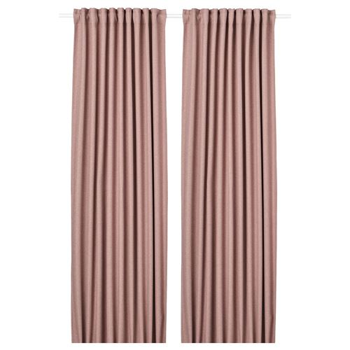 Плотная штора, 2 шт. - IKEA ANNAKAJSA, 300х145 см, розовый, АННАКАЙСА ИКЕА