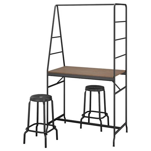 Кухонный стол  - HÅVERUD/RÅSKOG/ HАVERUD/RАSKOG IKEA/ ХОВЕРЮД / РОСКУГ ИКЕА, 105 см, коричневый/черный (изображение №1)