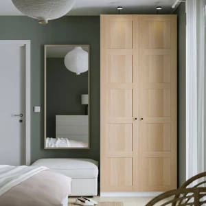 Платяной шкаф - IKEA PAX/BERGSBO/ПАКС/БЕРГСБУ ИКЕА, 100x60x236 см, белый/под беленый дуб