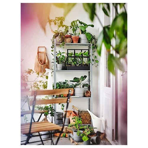 Стеллаж - IKEA HYLLIS, 60х27х140 см, оцинкованный, ХИЛЛИС ИКЕА (изображение №8)