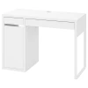 Письменный стол с ящиком - IKEA MICKE, 105x50 см,  белый, МИККЕ ИКЕА