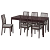 Стол и 6 стульев - IKEA EKEDALEN, 180/240х90 см, темно-коричневый/серый, ЭКЕДАЛЕН ИКЕА