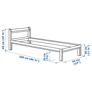 Кровать с реечным дном - IKEA NEIDEN/LINDBÅDEN/LINDBADEN, 90х200 см, сосна/морилка, НЕЙДЕН/НЭЙДЕН/ЛИНДБАДЕН ИКЕА