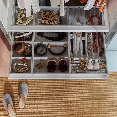 Вставка с 4 отделениями - IKEA KOMPLEMENT, 25x53x5 см, серый КОМПЛИМЕНТ ИКЕА (изображение №3)