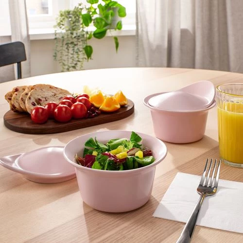 Блюдо для запекания/сервировки - IKEA FARGKLAR/FÄRGKLAR, 15x13 см, светло-розовый, ФЭРГКЛАР ИКЕА (изображение №2)