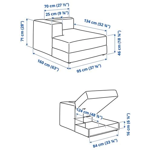Кресло - кровать - JÄTTEBO / JАTTEBO IKEA/ ЯТТЕБО  ИКЕА,  96х71 см, зеленый (изображение №6)