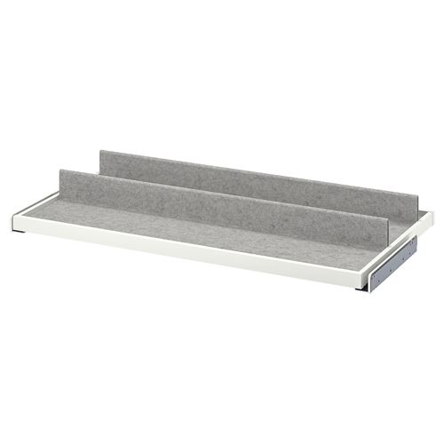 Выдвижная полка с вставкой для обуви - IKEA KOMPLEMENT, 100x58 см, белый КОМПЛИМЕНТ ИКЕА