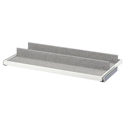 Выдвижная полка с вставкой для обуви - IKEA KOMPLEMENT, 100x58 см, белый КОМПЛИМЕНТ ИКЕА (изображение №1)