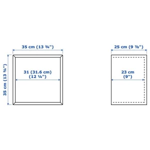 Настенный стеллаж - IKEA EKET, 35x25x35 см, коричневый орех, ЭКЕТ ИКЕА