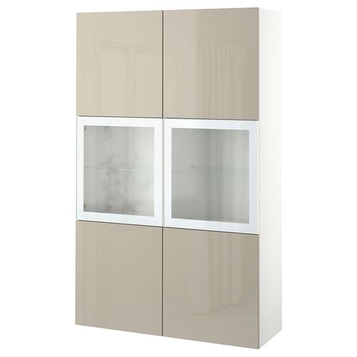 Комбинация для хранения - IKEA BESTÅ/BESTA /Беста/Бесто ИКЕА, 120x42x193 см, серый,