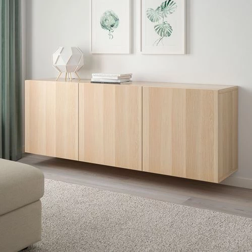 Навесной шкаф - IKEA BESTÅ/BESTA, 180x42x64 см, коричневый, БЕСТО ИКЕА (изображение №6)