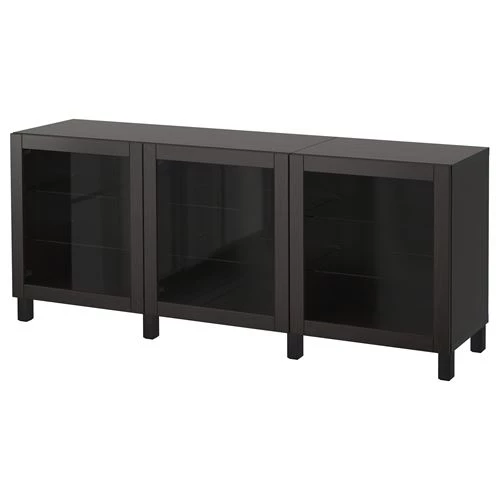 Комбинация для хранения - IKEA BESTÅ/BESTA/БЕСТА/БЕСТО ИКЕА, 180x42x74 см, черный (изображение №1)