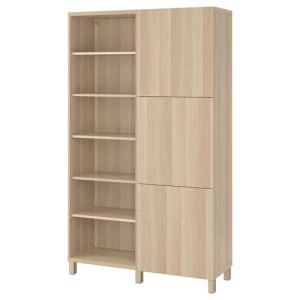 Книжный шкаф с дверцей - IKEA BESTA, 120x42x202 см, коричневый, БЕСТА ИКЕА