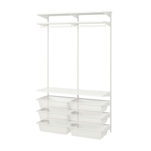 Стеллаж - BOAXEL IKEA/БОАКСЕЛЬ ИКЕА, 40х124х200 см, белый