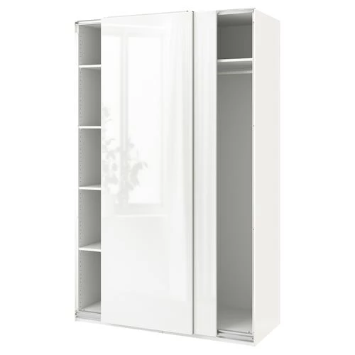 Шкаф-купе - IKEA PAX/HASVIK/ ПАКС/ХАСВИК ИКЕА, 150x66x236 см, белый (изображение №1)