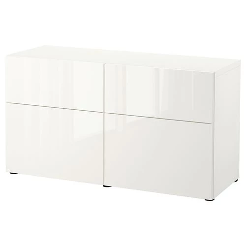 Комбинация для хранения - IKEA BESTÅ/BESTA/Беста/Бесто ИКЕА, 120x42x65 см, белый, (изображение №1)