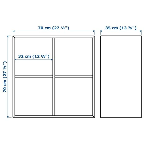 Стеллаж - IKEA EKET, белый, 70x35x70 см, ЭКЕТ ИКЕА (изображение №3)