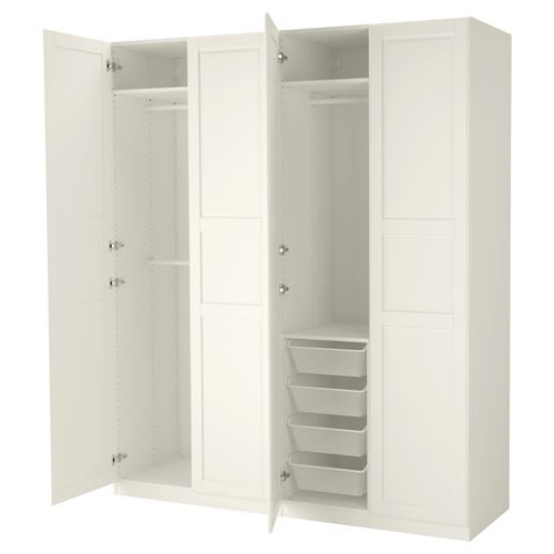 Гардероб - IKEA PAX/TYSSEDAL, 200x60x236 см, белый ПАКС/ТИССЕДАЛЬ ИКЕА