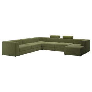 Диван П-образный - IKEA JÄTTEBO/JATTEBO, 87x95x310/380см, зеленый, ЙЕТТЕБО ИКЕА