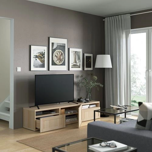 Тумба под ТВ - IKEA BESTÅ/BESTA, 180x42x39 см, коричневый, Бесто ИКЕА (изображение №2)